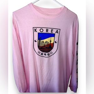 Pink Long Sleeve Pink T-Shirt “Korea”